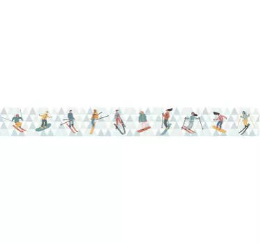 Frise adhésive motif skieurs - TenStickers