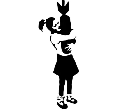 Autocollant mural Banksy bombe - TenStickers
