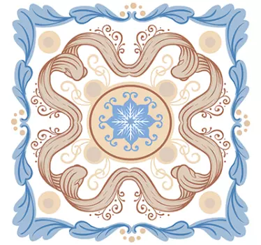 Sticker carrelage style filigrane - TenStickers