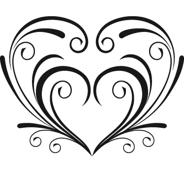 Sticker ornement coeur - TenStickers