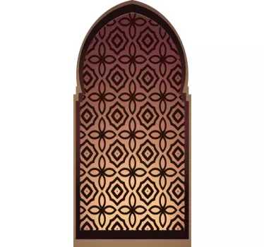 Sticker porte original style oriental - TenStickers