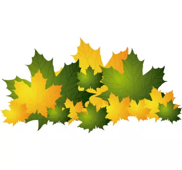 Sticker feuilles jaunes d'automne - TenStickers