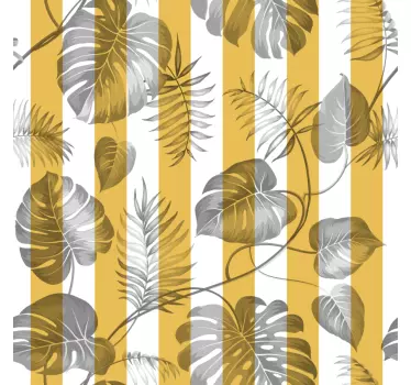 Sticker pour porte coulissante motif feuilles - TenStickers