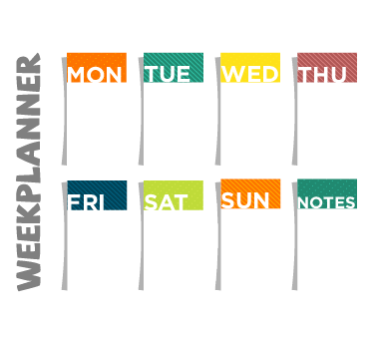 Sticker ardoise planifier sa semaine - TenStickers