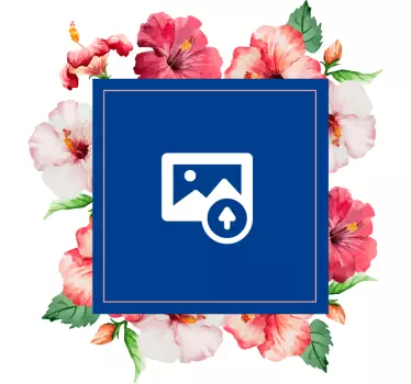 Sticker fleurs colorées à personnaliser - TenStickers