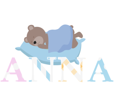 Sticker bébé ours endormi - TenStickers