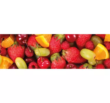 Frise murale adhésive cuisine photo de fruits - TenStickers