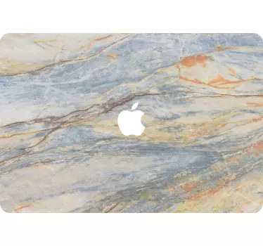 Sticker ordinateur portable Mac effet marbre - TenStickers