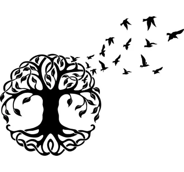Sticker mural salon zen arbre de vie - TenStickers