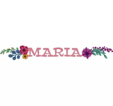 Sticker vélo personnalisable fleurs - TenStickers