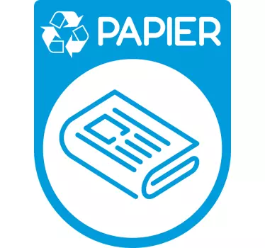 Stickers Dessin Recyclage Papier - TenStickers