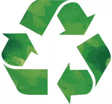 Sticker pour usine symbole recyclage - TenStickers