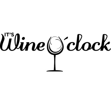 Autocollant Wine o' clock - TenStickers