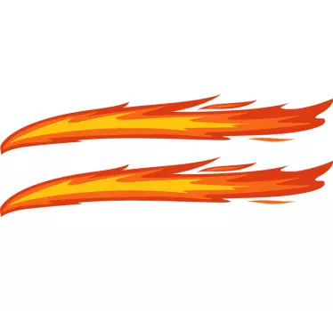 Sticker vélo flamme colorée - TenStickers