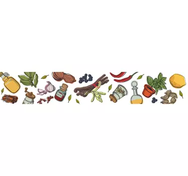 Adhésif frise cuisine vintage - TenStickers