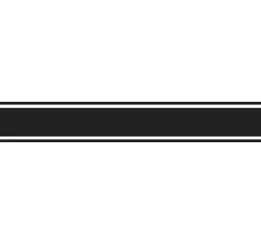 Sticker voiture bandes monochromes - TenStickers