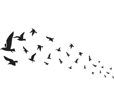 Sticker oiseaux en vol monocolore - TenStickers