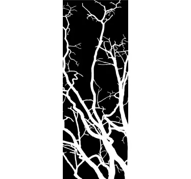 Sticker salle de bain translucide branches arbre - TenStickers