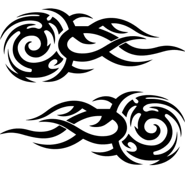 Stickers Dessin Moto Tribal - TenStickers