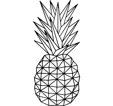 Sticker cuisine Ananas Géométrique - TenStickers