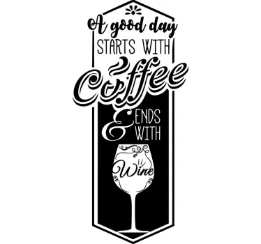 Sticker salle à manger cuisine "A good day starts with coffee" - TenStickers