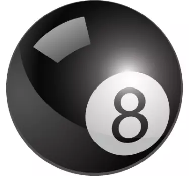 Sticker boule billard 8 - TenStickers