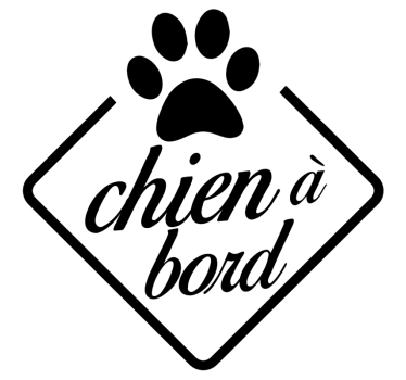 Sticker voiture chien à bord - TenStickers