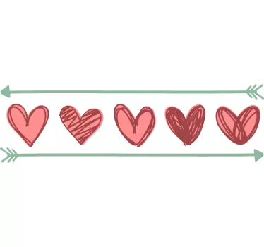 Sticker Mural Frise Saint Valentin - TenStickers