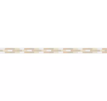 Sticker salle de bain - Frise autocollante géométrique beige - TenStickers