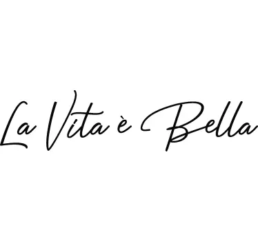 Sticker voiture motivation La vita è bella - TenStickers