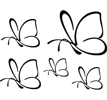 Autocollant voiture Papillon Papillons Simples - TenStickers