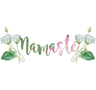 Sticker tête de lit namaste - TenStickers