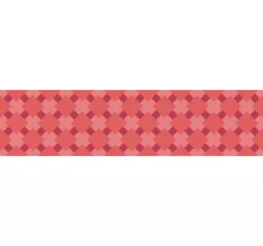 Frise autocollante carreaux roses - TenStickers