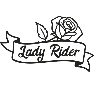 Sticker moto cavalière rose - TenStickers