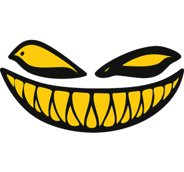 Sticker moto sourire dans l'ombre - TenStickers