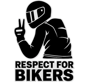 Sticker voiture respect pour les motards - TenStickers