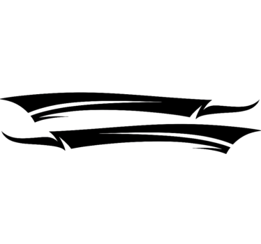Stickers bateau motif tribal noir - TenStickers