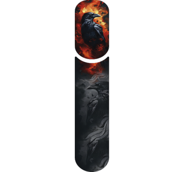 Sticker vélo enveloppement de feu raven - TenStickers