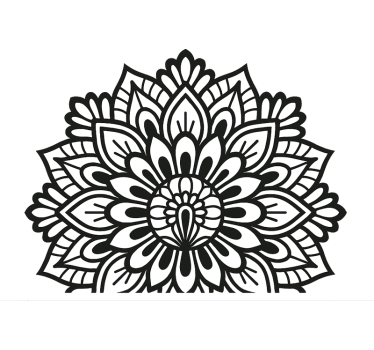 Sticker camping car mandala style lotus - TenStickers