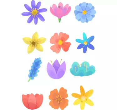 Sticker Maison Fleurs Printanières - TenStickers