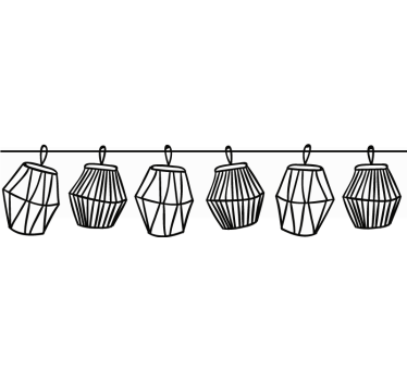 Frise autocollante lanternes suspendues - TenStickers