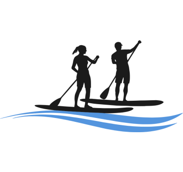 Sticker camping car duo de paddle actif - TenStickers