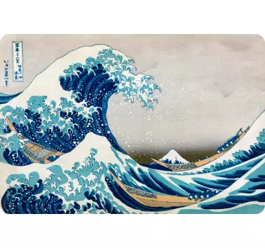Sticker ordinateur portable Grande Vague de Kanagawa - TenStickers