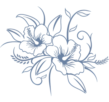 Sticker pour voiture fleur d'hibiscus en fleurs - TenStickers