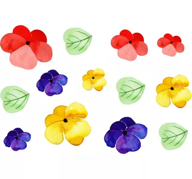 Sticker vélo fleurs colorées - TenStickers