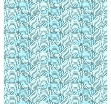 Sticker Pour Meuble Motifs Vague - TenStickers