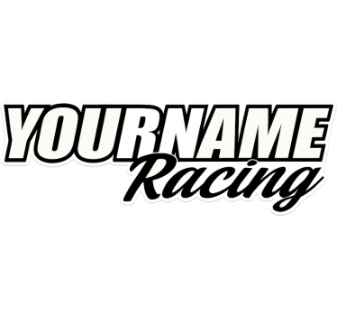 Sticker personnalisable votre nom en course - TenStickers