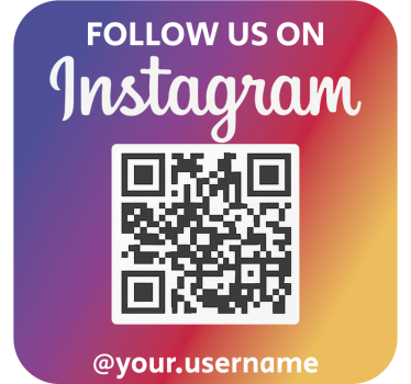 Sticker technologie et internet qr carré coloré instagram - TenStickers
