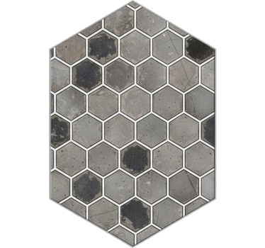 Carrelage adhésif marbre hexagonal noir - TenStickers