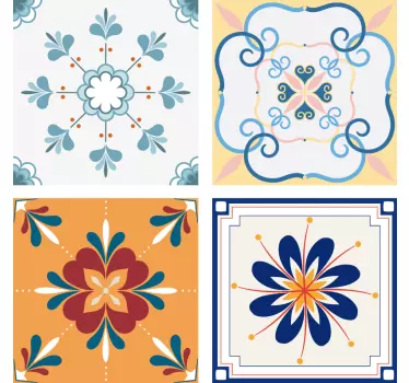 Sticker cuisine carreaux multicolores - TenStickers